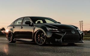 Lexus GS F Gloss Black on Vossen Wheels (HF-3) 2019 года